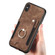 iPhone XS Max Retro Skin-feel Ring Multi-card Wallet Phone Case - Brown