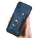 iPhone XS Max Retro Skin-feel Ring Multi-card Wallet Phone Case - Blue