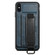 Suteni H13 Card Wallet Wrist Strap Holder PU Phone Case iPhone XS Max - Blue