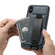Suteni H13 Card Wallet Wrist Strap Holder PU Phone Case iPhone XS Max - Blue