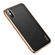 iPhone XS Max SULADA Litchi Texture Leather Electroplated Shckproof Protective Case - Black