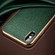 iPhone XS Max SULADA Litchi Texture Leather Electroplated Shckproof Protective Case - Green