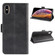 iPhone XS Max Double Buckle Crazy Horse Business Mobile Phone Holster with Card Wallet Bracket Function - Black