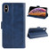 iPhone XS Max Double Buckle Crazy Horse Business Mobile Phone Holster with Card Wallet Bracket Function - Blue