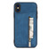 iPhone XS Max Zipper Card Holder Phone Case - Blue
