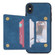 iPhone XS Max Zipper Card Holder Phone Case - Blue