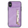 iPhone XS Max Zipper Card Holder Phone Case - Purple