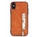 iPhone XS Max Zipper Card Holder Phone Case - Brown