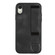 iPhone XS Max Wristband Holder Leather Back Phone Case - Black