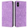 iPhone XS Max Ethnic Embossed Adsorption Leather Phone Case - Purple
