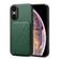 iPhone XS Max Imitation Calfskin Leather Back Phone Case with Holder - Green