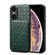 iPhone XS Max Imitation Crocodile Leather Back Phone Case with Holder - Green