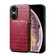 iPhone XS Max Imitation Crocodile Leather Back Phone Case with Holder - Rose Red