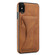iPhone XS Max Ultra-thin Shockproof Protective Case with Holder & Metal Magnetic Function - Brown