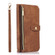 iPhone XS Max Dream 9-Card Wallet Zipper Bag Leather Phone Case - Brown