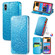 iPhone XS Max Blooming Mandala Embossed Pattern Magnetic Horizontal Flip Leather Case with Holder & Card Slots & Wallet - Blue