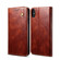 iPhone XS Max Simple Wax Crazy Horse Texture Horizontal Flip Leather Case with Card Slots & Wallet - Brown