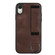 iPhone XS Max Wristband Holder Leather Back Phone Case - Coffee