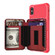 iPhone XS Max Zipper Wallet Card Bag PU Back Case - Red