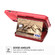 iPhone XS Max Zipper Wallet Card Bag PU Back Case - Red