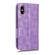 iPhone XS Max Symmetrical Triangle Leather Phone Case - Purple