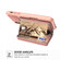 iPhone XS Max Zipper Wallet Card Bag PU Back Case - Rose Gold