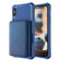 iPhone XS Max Zipper Wallet Card Bag PU Back Case - Blue