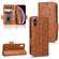 iPhone XS Max Symmetrical Triangle Leather Phone Case - Brown