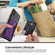 iPhone XS Max Glitter Magnetic Card Bag Phone Case - Purple
