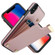 iPhone XS Max Metal Buckle Card Slots Phone Case - Rose Gold