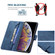 iPhone XS Max Magnetic Clasp RFID Blocking Anti-Theft Leather Case with Holder & Card Slots & Wallet - Blue