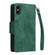 iPhone XS Max Rivet Buckle 9 Cards Three Fold Leather Phone Case - Green