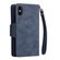iPhone XS Max Rivet Buckle 9 Cards Three Fold Leather Phone Case - Blue