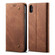 iPhone XS Max Denim Texture Casual Style Horizontal Flip Leather Case with Holder & Card Slots & Wallet - Brown