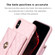 iPhone XS Max Horizontal Metal Buckle Wallet Rhombic Leather Phone Case - Pink