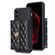 iPhone XS Max Horizontal Metal Buckle Wallet Rhombic Leather Phone Case - Black