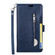 iPhone XS Max Multifunctional Zipper Horizontal Flip Leather Case with Holder & Wallet & 9 Card Slots & Lanyard - Blue