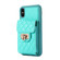 iPhone XS Max Card Slot Leather Phone Case - Mint Green