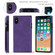 iPhone XS Max Cross-body Square Double Buckle Flip Card Bag TPU+PU Case with Card Slots & Wallet & Photo & Strap - Purple