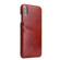 iPhone XS Max Fierre Shann Retro Oil Wax Texture PU Leather Case with Card Slots - Brown