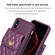 iPhone XS Max Vertical Metal Buckle Wallet Rhombic Leather Phone Case - Dark Purple