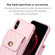 iPhone XS Max Vertical Metal Buckle Wallet Rhombic Leather Phone Case - Pink