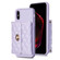 iPhone XS Max Horizontal Metal Buckle Wallet Rhombic Leather Phone Case - Purple