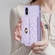 iPhone XS Max Horizontal Metal Buckle Wallet Rhombic Leather Phone Case - Purple