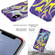 iPhone XS Max Laser Glitter Watercolor Pattern Shockproof Protective Case with Ring Holder - FD3