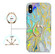 iPhone XS Max Laser Glitter Watercolor Pattern Shockproof Protective Case with Ring Holder - FD2