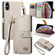 iPhone XS Max Love Zipper Lanyard Leather Phone Case - Gray
