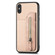 iPhone XS Max Carbon Fiber Horizontal Flip Zipper Wallet Phone Case - Khaki