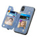 iPhone XS Max Carbon Fiber Horizontal Flip Zipper Wallet Phone Case - Blue
