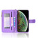 iPhone XS Max Litchi Texture Zipper Leather Phone Case - Purple
